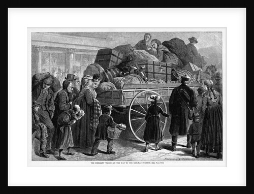 The emigrant wagon - on the way to the railway station by Anonymous