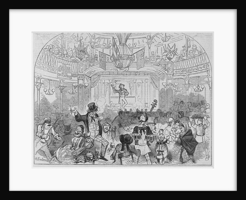 A German Beer Garden in New York City on Sunday Evening by Anonymous