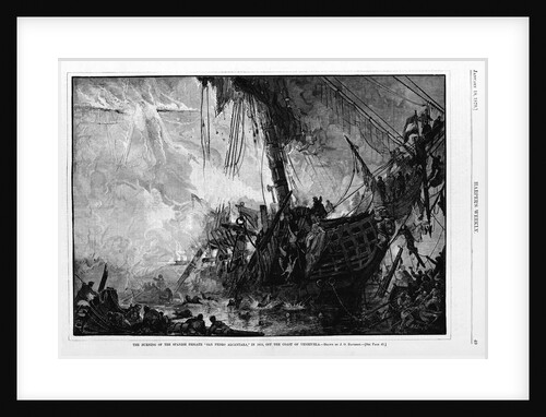 The Burning of the Spanish Frigate "San Pedro Alcantara," in 1815, off the Coast of Venezuela by Anonymous
