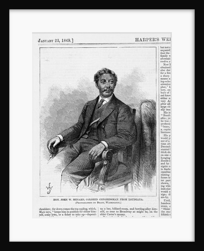 Hon. John W. Menard, Colored Congressman From Louisiana by Anonymous