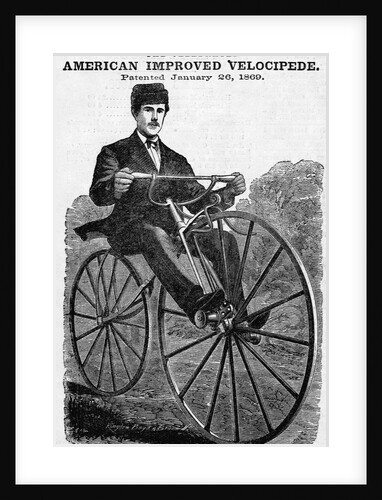 The Celebrated American Improved Velocipede Illustration by Anonymous