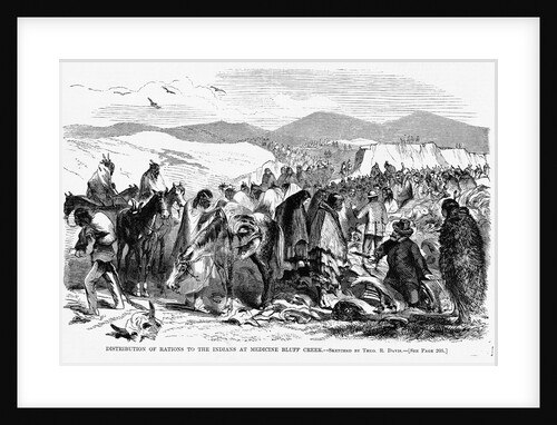 Distribution of Rations to the Indians at Medicine Bluff Creek by Anonymous