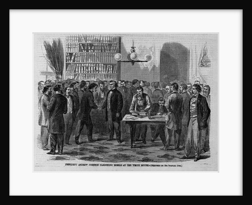President Andrew Johnson Pardoning Rebels at the White House by Anonymous