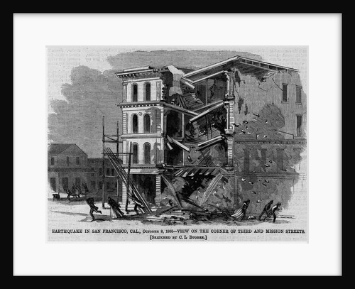 Earthquake in San Francisco, Cal., October 8, 1865-View on the Corner of Third and Mission Streets by Anonymous