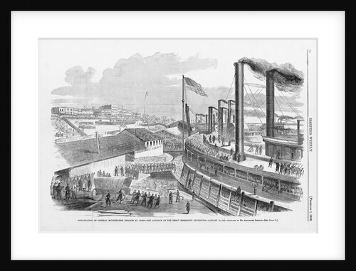 Embarkation of General M'Clernand's Brigade at Cairo-The Advance of the Great Mississippi Expedition by Anonymous