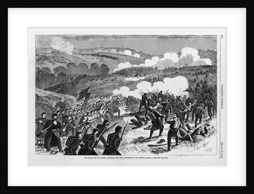 The Battle of Pea Ridge, Arkansas Magazine Illustration by Anonymous