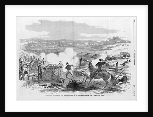 The Battle of Antietam-The First Maryland Battery in the Fore-Ground by Anonymous
