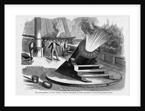 The Bombardment of Port Hudson-A Mortar Schooner at Work by Anonymous