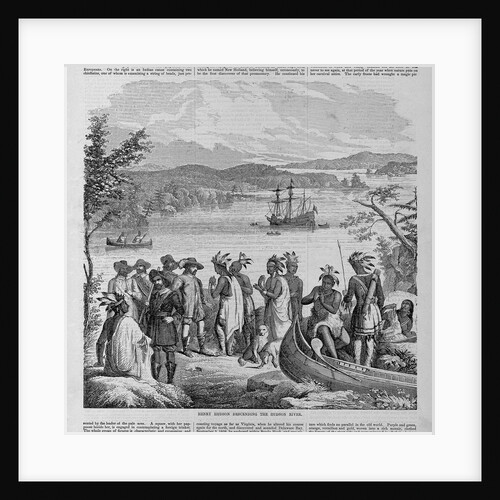 Henry Hudson Descending the Hudson River Illustration by Anonymous