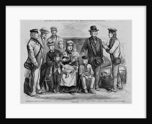 New York City - Arrival of Mennonite Emigrants, a Religious Sect Expelled from Russia and Seeking a Refuge in Dakota, America by Anonymous