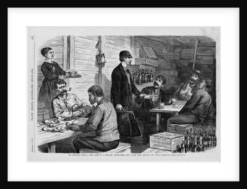 The Smuggling Trade - A Night Scene in a Smugglers' Headquarters, Near Calais, Maine-Assorting the "Swag" by Anonymous