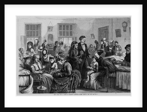 New York City - A Scene in Bellevue Hospital - Ladies Visiting the Sick by Anonymous