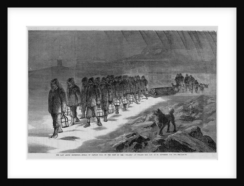 The Last Arctic Expedition - Burial of Captain Hall by the Crew of the Polaris Illustration by Anonymous
