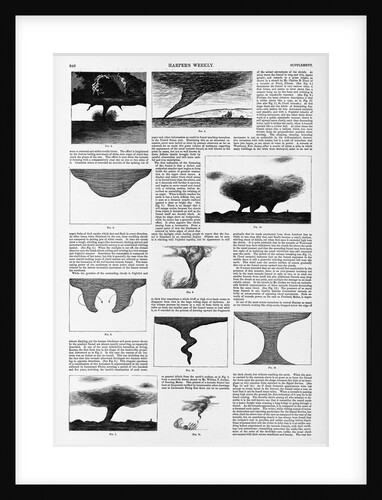 Magazine Illustrations of Tornadoes and Cyclones Published in Harper's Weekly by Anonymous