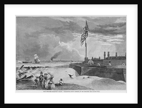 Fort Moultrie (Sullivan's Island). Charleston, South Carolina, in the distance by Anonymous