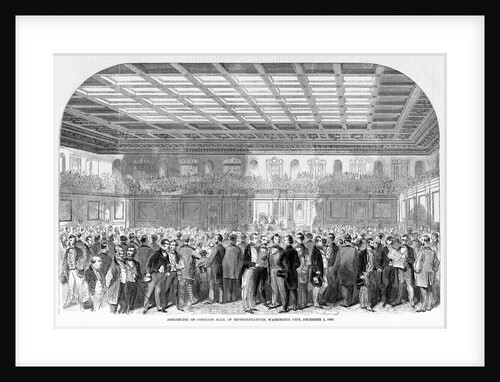 Assembling of congress, Hall of Representatives, Washington City, December 3, 1860 by Anonymous