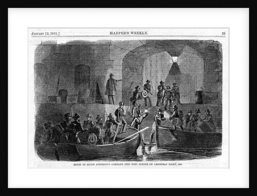 Entry of Major Anderson's Command into Fort Sumter on Christmas Night, 1860 by Anonymous