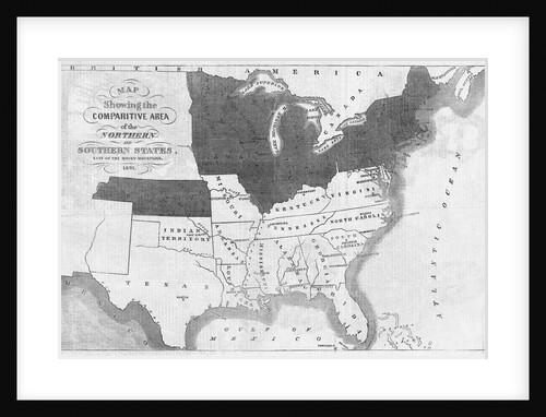 Map Comparing Northern and Southern States by Anonymous