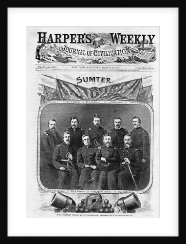 Major Anderson's Command at Fort Sumter Magazine Illustration Published in Harper's Weekly by Anonymous