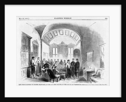 Late Head-Quarters of Colonel Ellsworth, of the N.Y. Fire Zouaves Illustration by Anonymous
