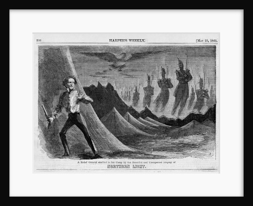 A Rebel General Startled in His Camp Magazine Illustration Published in Harper's Weekly by Anonymous
