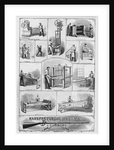Manufacturing Muskets, U.S. Armory, Springfield, Massachusettes by Anonymous