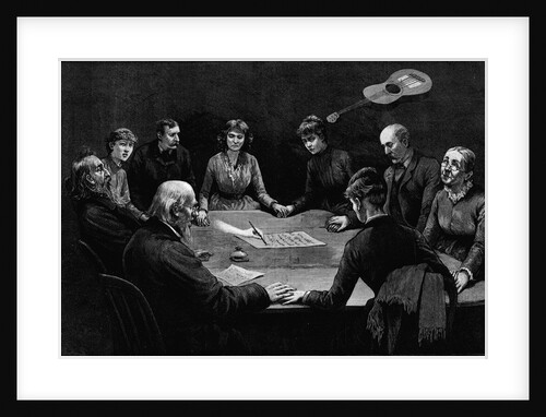 An Evening Seance Newspaper Illustration by Anonymous