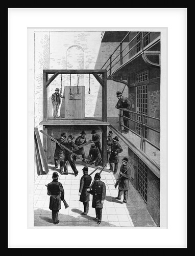 Illinois - The shadow of death - Preparations for the execution of the condemned Anarchists, in the North Corridor of the County Jail, Chicago. From by Anonymous