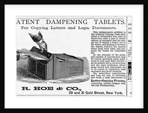 Patent Dampening Tablets Advertisement by Anonymous