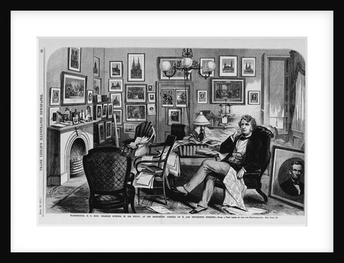 Washington, D. C.-Hon. Charles Sumner in his Study, at his residence, Corner of H and Fifteenth Streets by Anonymous
