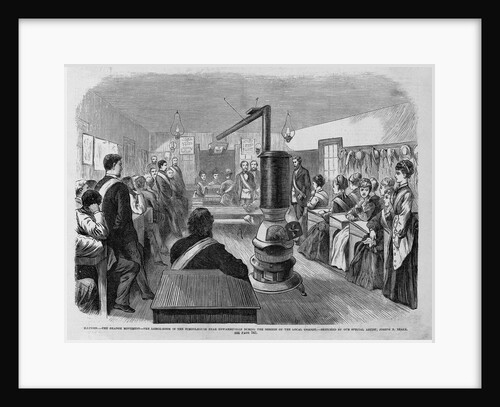 Illinois. - The Grange Movement - The Lodge-Room in the Schoolhouse Near Edwardsville During the Sessi by Anonymous