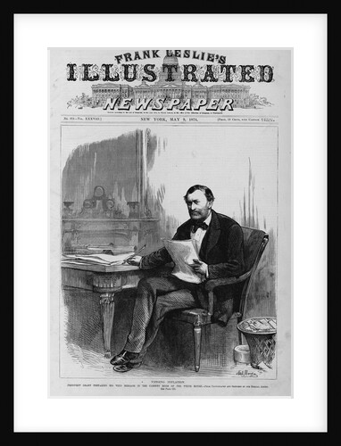 President Grant Preparing his Veto Message in the Cabinet Room of the White House by Anonymous