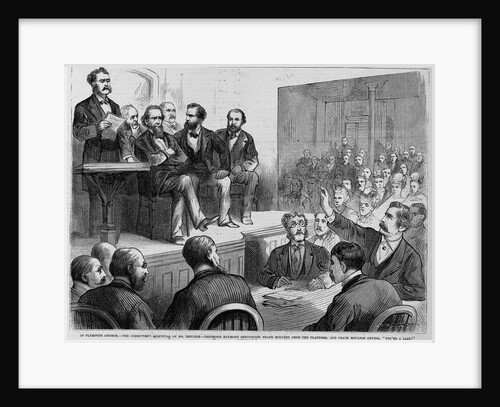 In Plymouth Church - The Committee's Acquittal of Mr. Beecher - Professor Raymond Denouncing Frank Mou by Anonymous