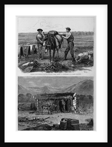 Professor Hayden's Expedition of the rocky Mountains - Packers 'Cinching' Up. Professor Hayden's Exp by Anonymous