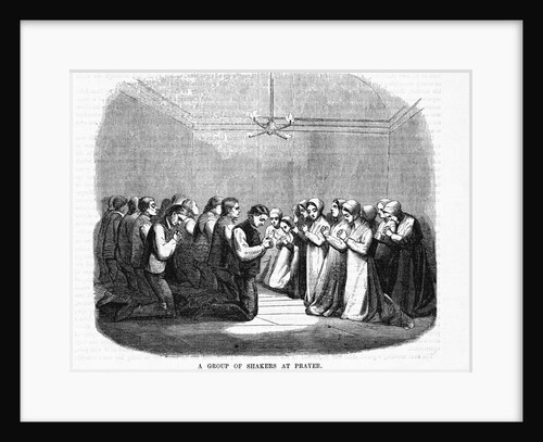 A Group of Shakers at Prayer by Anonymous