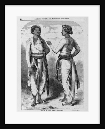 Sepoys in Their Native Costume by Anonymous