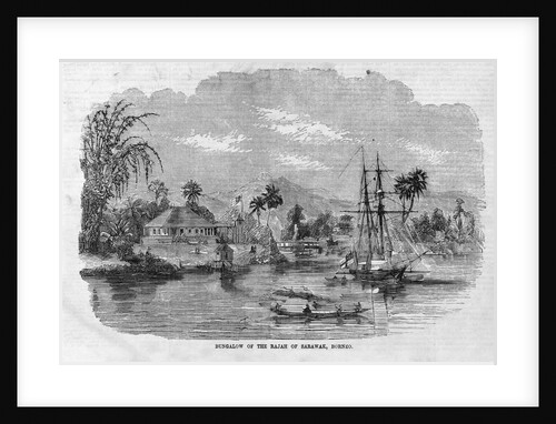 Bungalow of the Rajah of Sarawak, Borneo by Anonymous