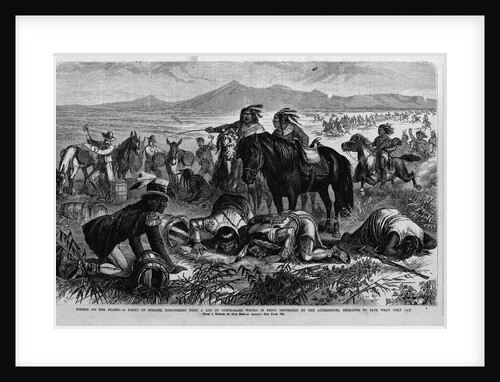 Whisky on the plains - A party of Indians, discovering that a lot of contraband whisky is being destroyed by the authorities, endeavor to save what th by Anonymous