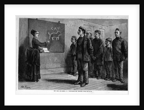 New York City - Scene at a night school - the perplexed pupils by Anonymous