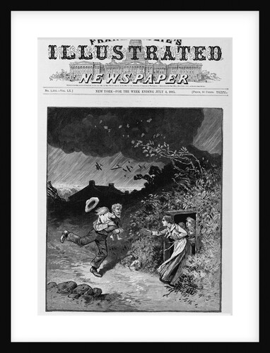 Iowa - The approach of a tornado - A family seeking refuge in a "Cyclone Shelter." by Anonymous