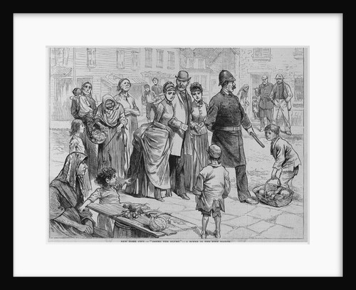 New York City - "Doing the Slums" - A scene in the five points. From a sketch by a staff artist by Anonymous