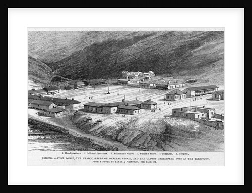 Arizona - Fort Bowie, the headquarters of General Crook, and the oldest garrisoned post in the territory by Baker & Johnston