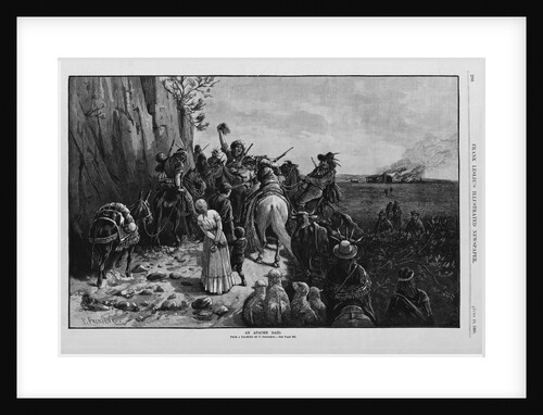 An Apache raid. From a drawing by P. Frenzeny