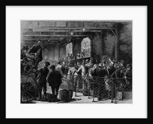 Searching Chinese immigrants for opium, at San Francisco. From a sketch by W. W. Bode by Anonymous
