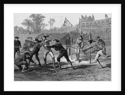 A game of lacrosse. From a sketch by H.W. Hall by Anonymous