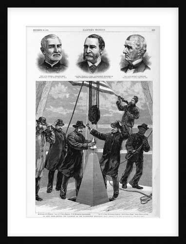 572 Feet High - Setting the cap stone on the Washington Monument. From a sketch on the spot by S.H. Nealy by Anonymous