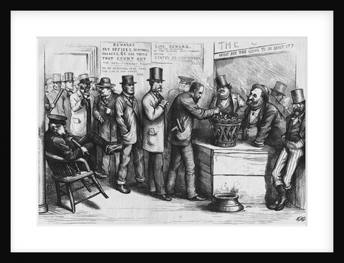 Political Cartoon of Tammany Ring Presiding over New York Elections by Anonymous