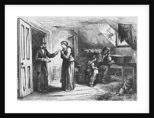 Illustration of Man Asking for Rent by Anonymous