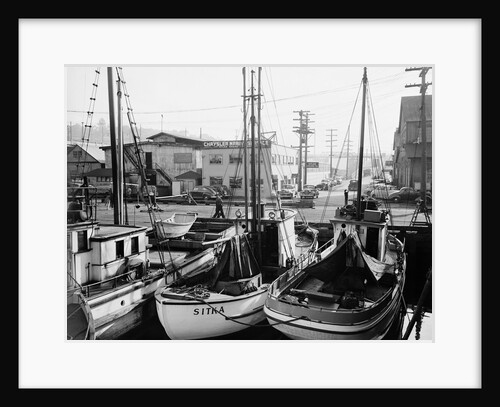 Fishing Boat Sitka and Others Moored at Seattle Docks by Anonymous