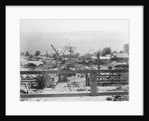 Construction of Lake Washington Floating Bridge by Anonymous